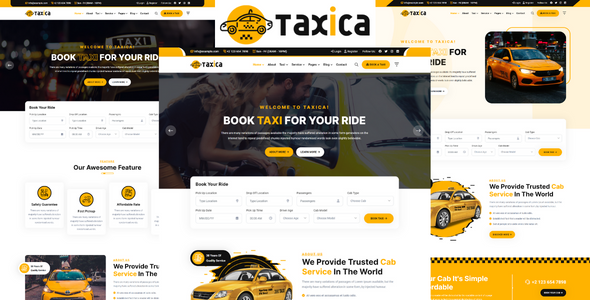 Taxica - Online Taxi Service HTML5 Template