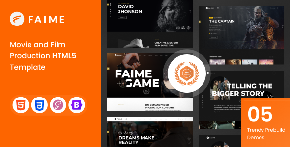 Faime – Movie Film Production Template