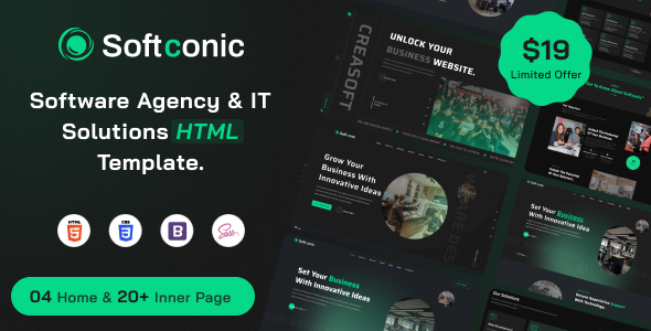 Softconic - Software Agency and IT Solutions HTML Template