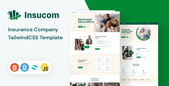 Insucom - Insurance Company TailwindCSS Template