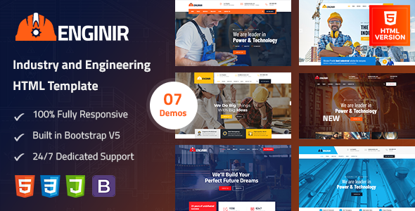 Enginir - Industrial & Engineering Multipurpose HTML Template