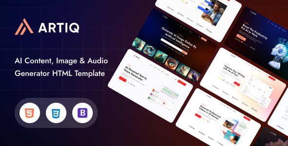 Artiq - AI Generator HTML Template