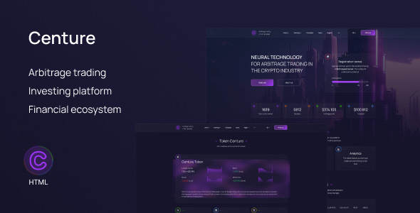 Centure – Arbitrage trading HTML Template
