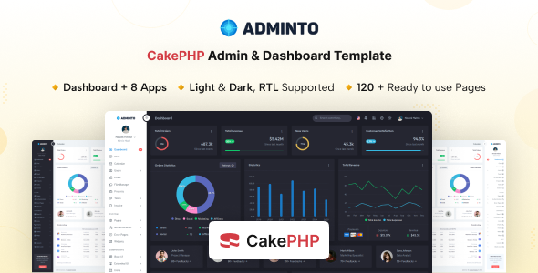 Adminto - CakePHP Admin & Dashboard Template