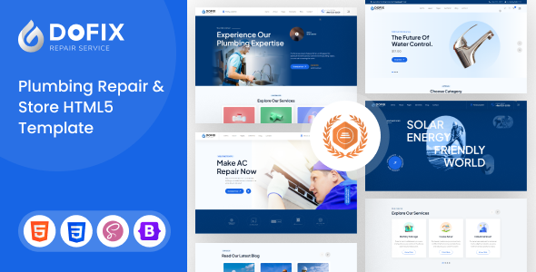 Dofix - Plumbing Repair & Store HTML5 Template