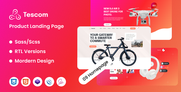Tescom  | Product Landing Page + RTL