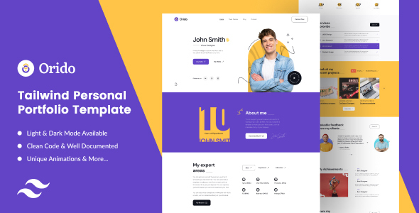 Orido - Tailwind CSS Personal Portfolio Template