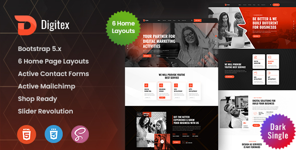 Digitex - Digital Marketing Agency HTML Template