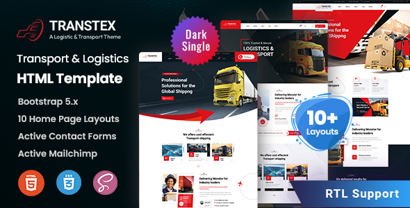 Transtex - Transport & Logistics HTML Template