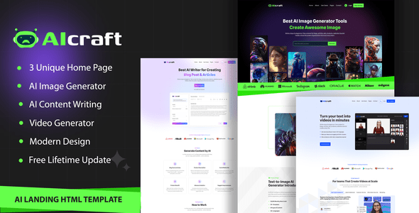 AIcraft - AI Application & Generator HTML Template