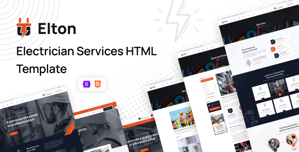 Elton - Electrician Services HTML Template