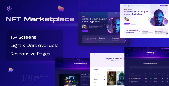 NFT Portfolio and Digital Art HTML Template