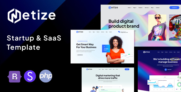 Metize - Startup & SaaS HTML Template