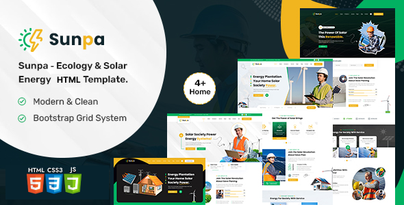 Sunpa - Ecology & Solar Energy HTML5 Template