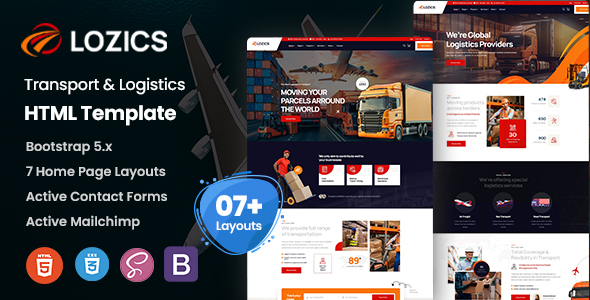 Lozics - Transport & Logistics HTML Template