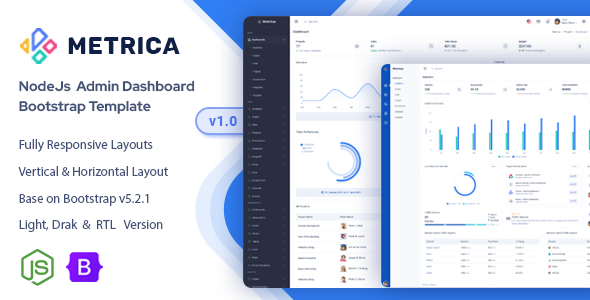 Metrica - NodeJs Admin & Dashboard Template