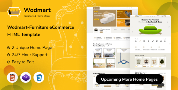 Wodmart-Furniture eCommerce HTML Template