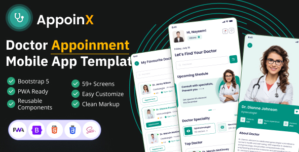 Appoinx  - Doctors Online Appointment Booking Mobile App Template