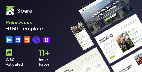 Soare - Solar Panel HTML Template