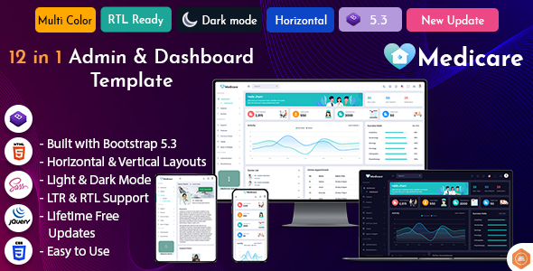 Medicare Admin - Bootstrap Dashboard Template