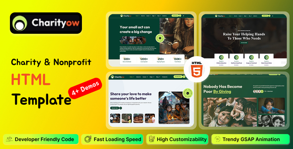 Charityow - Charity & Donation Html Template