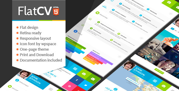 FlatCV - Resume \ Portfolio \ HTML5