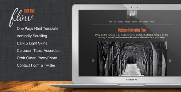 Creative Flow - Scrolling Portfolio Template