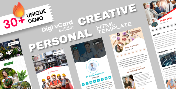 Creative Agency & Personal Portfolio Digital Card HTML Template - Digi vCard