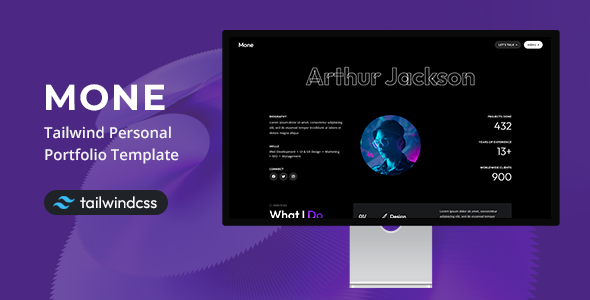 Mone - Tailwind Personal Portfolio Template