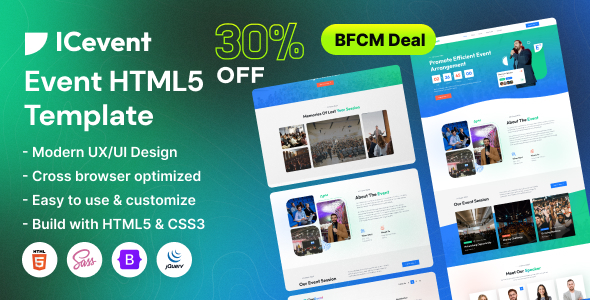 ICevent – Modern Unique Event HTML5 Template