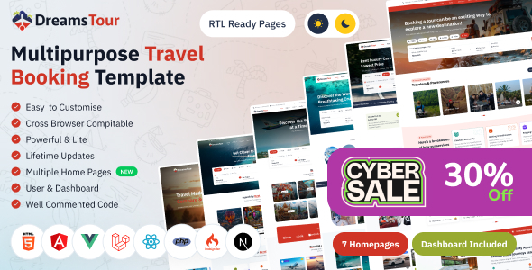 Dreams Tour - Travel Agency, Tour Booking & Reservation System with Agent Dashboard