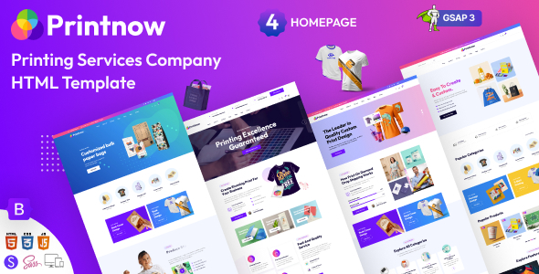 Printnow - Printing Services Company HTML Template