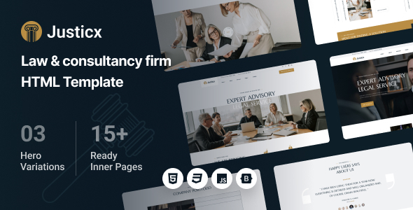 Justicx - Law & Consultancy Firm HTML Template