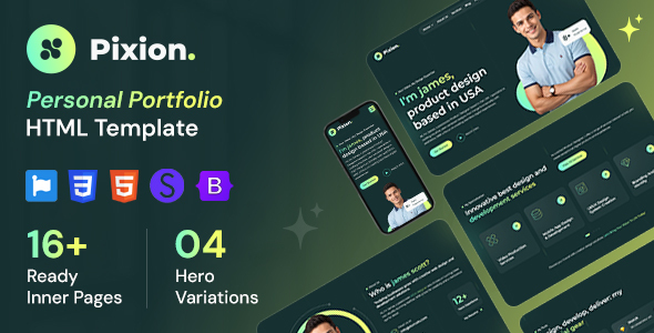 Pixion - Freelancer Portfolio HTML Template