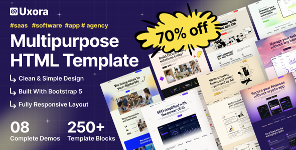 Uxora - Software, SaaS & Startup HTML5 Template