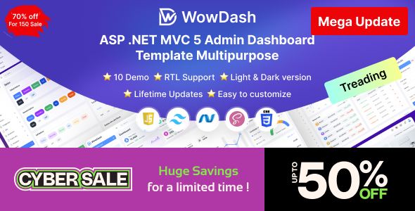 WowDash - ASP .NET MVC 5 - Tailwind CSS - Admin Dashboard Template