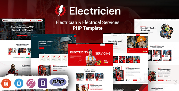 Electricien - Electrician & Electrical Services PHP Template