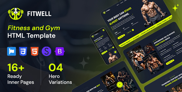 Fitwell - Fitness and Gym HTML Template