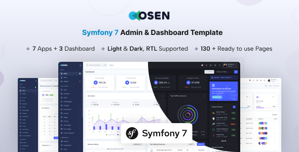 Osen - Symfony Admin & Dashboard Template