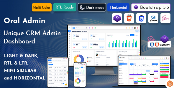 Oral - Bootstrap Admin Dashboard Template