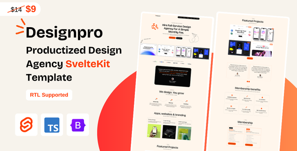 Designpro - Productized Design Agency SvelteKit Template