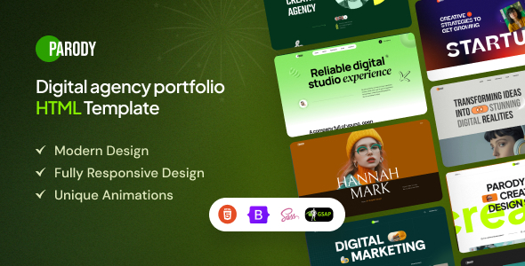 Parody - Digital Agency Portfolio HTML Template