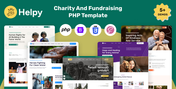 Helpy - Charity And Fundraising  PHP Template