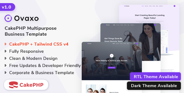 Ovaxo - CakePHP Business & Corporate Landing Template