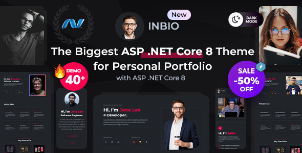 InBio - Personal Portfolio ASP .NET Core 9 Template