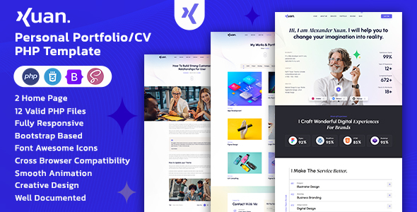 Xuan – Personal Portfolio/CV PHP Template