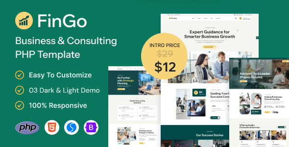 FinGo - Business Consulting PHP Template