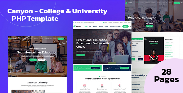 Canyon - College University Education PHP Template