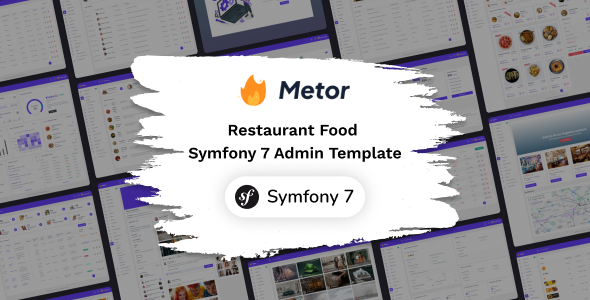 Metor - Symfony 7 Restaurant Food Admin Dashboard Template