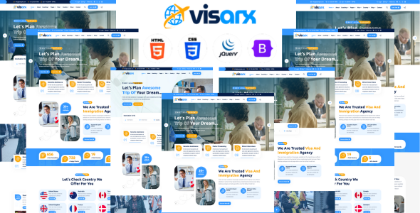 Visarx - Immigration and Visa Consulting HTML5 Template